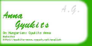 anna gyukits business card